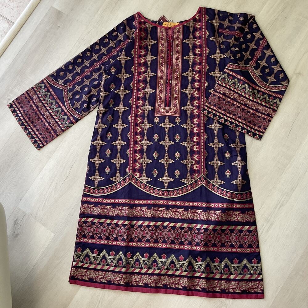 Bonanza Satrangi Pret Tunic Choli Top Womens 12 NWT
